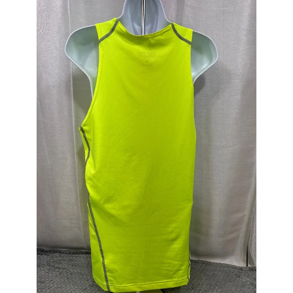 Nike Pro Combat Dri-FIT Compression Tank Top Neon Yellow Womens Large Sleeveless